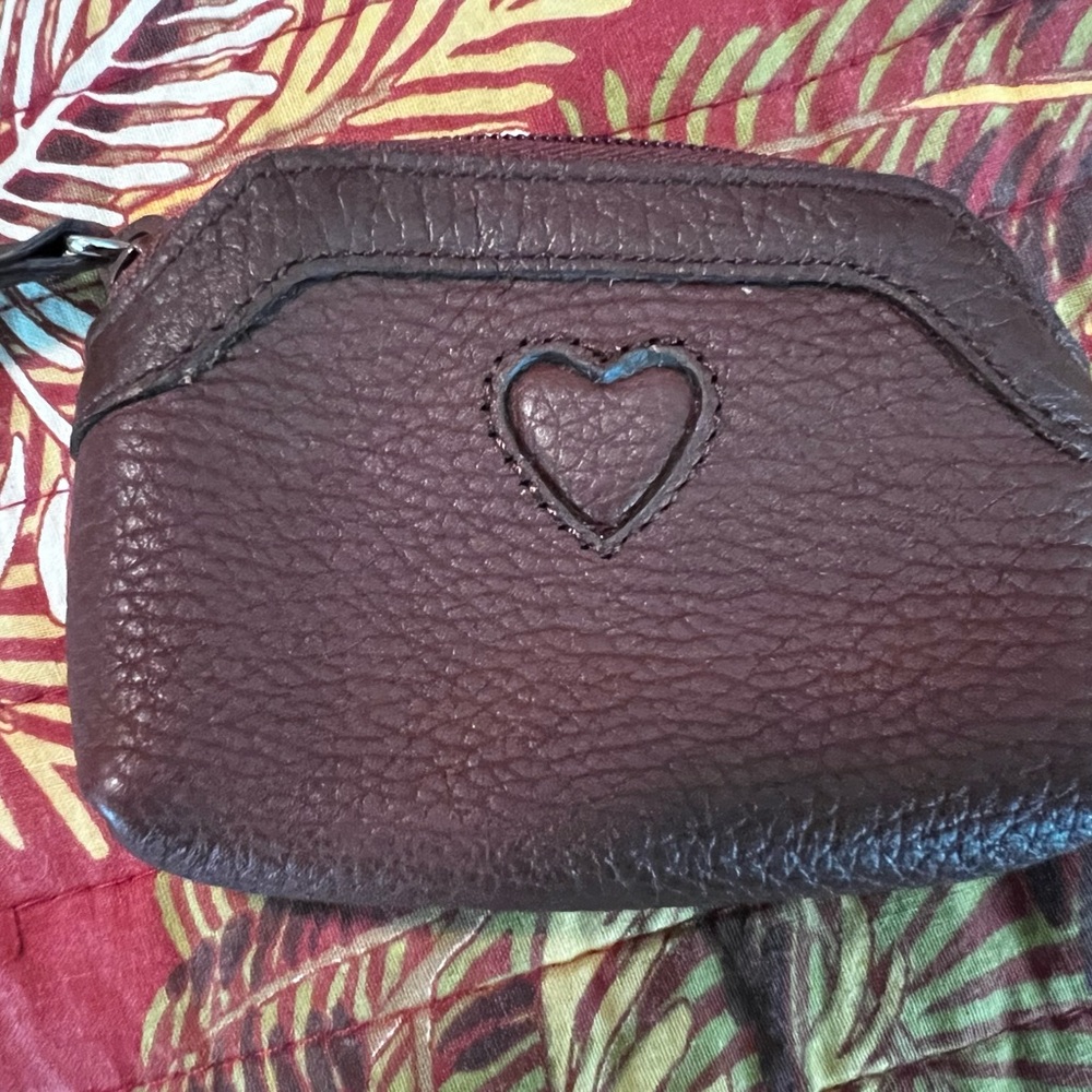 Brighton Leather Coin Purse, Chocolate Brown